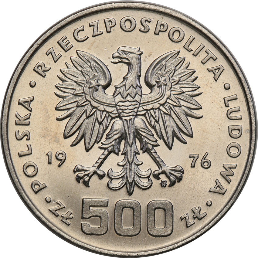 PRÓBA Nikiel 500 złotych 1976 Pułaski